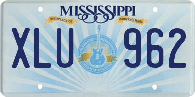 MS license plate XLU962