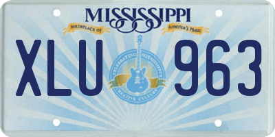 MS license plate XLU963