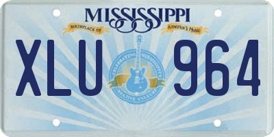 MS license plate XLU964
