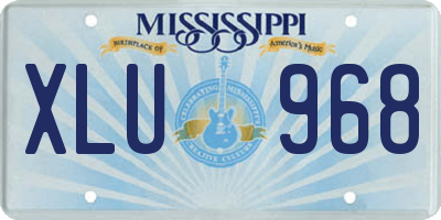 MS license plate XLU968