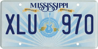 MS license plate XLU970