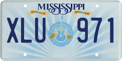 MS license plate XLU971