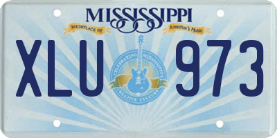 MS license plate XLU973