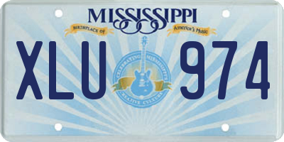 MS license plate XLU974