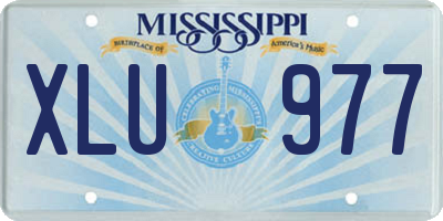 MS license plate XLU977