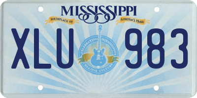 MS license plate XLU983