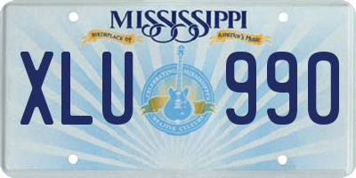 MS license plate XLU990