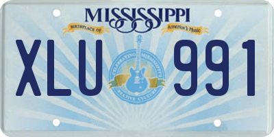 MS license plate XLU991