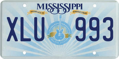 MS license plate XLU993