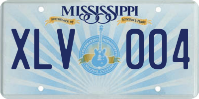 MS license plate XLV004