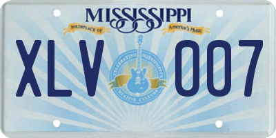 MS license plate XLV007