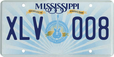 MS license plate XLV008