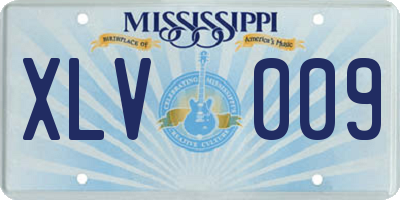 MS license plate XLV009