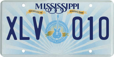 MS license plate XLV010