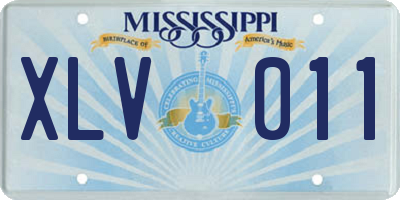 MS license plate XLV011