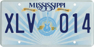 MS license plate XLV014
