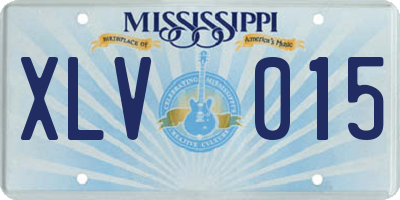 MS license plate XLV015