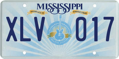MS license plate XLV017