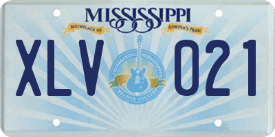MS license plate XLV021