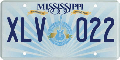 MS license plate XLV022