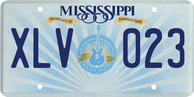 MS license plate XLV023