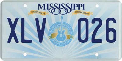 MS license plate XLV026