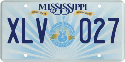 MS license plate XLV027