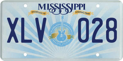 MS license plate XLV028