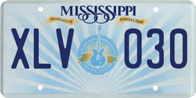 MS license plate XLV030