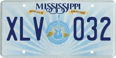 MS license plate XLV032