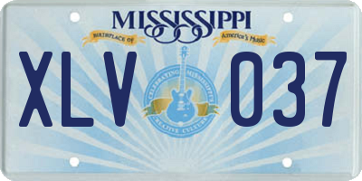 MS license plate XLV037