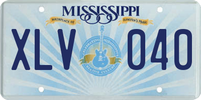MS license plate XLV040