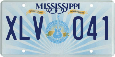 MS license plate XLV041