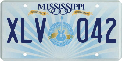 MS license plate XLV042