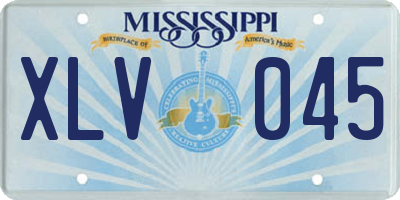 MS license plate XLV045