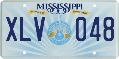 MS license plate XLV048