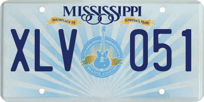 MS license plate XLV051