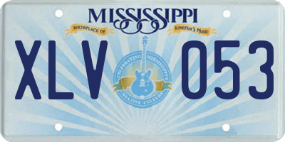 MS license plate XLV053