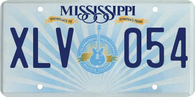 MS license plate XLV054