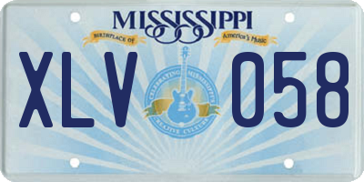 MS license plate XLV058