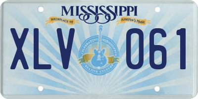 MS license plate XLV061