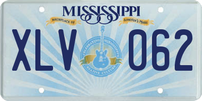 MS license plate XLV062