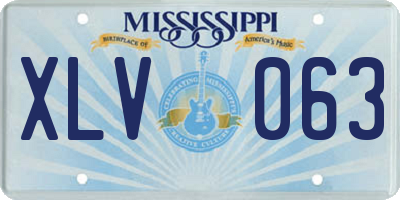 MS license plate XLV063