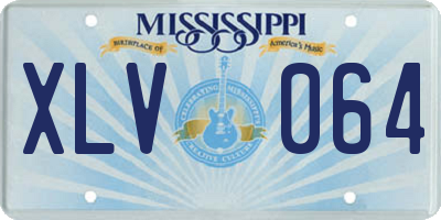 MS license plate XLV064