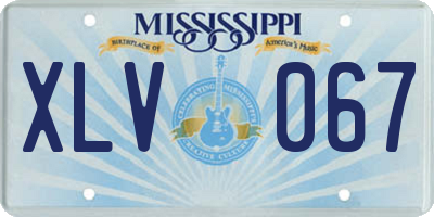 MS license plate XLV067