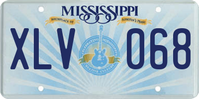 MS license plate XLV068