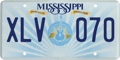 MS license plate XLV070