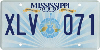 MS license plate XLV071