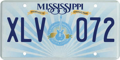 MS license plate XLV072