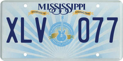 MS license plate XLV077